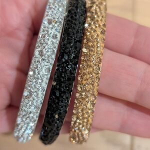 Sparkling Silver, Black, or Gold Bangles